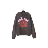 Sp5der Hoodie Cobweb Puff Print Pure Cotton