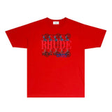 Rhude T Shirts Printed Trendy Pure Cotton
