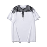 Marcelo Burlon T Shirt MB Wings Pattern Men and Women Same Style Pure Cotton