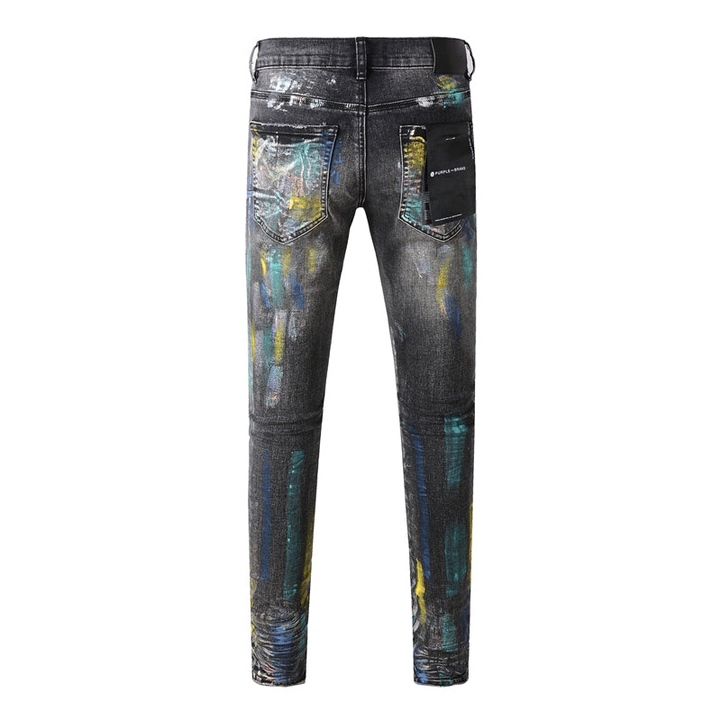 Purple Brand Jeans Pure Cotton High Street Trend #9078