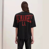 Palm Angels T Shirts Alphabet Slogan Printed Short Sleeve T-Shirt