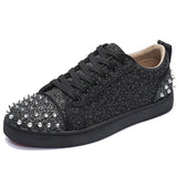 Louboutin-style red bottom shoes mencl red bottom casual shoes spiritual social boy sneakers fashiontrendystuds hot diamond nightclub leather shoes