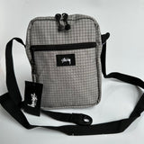 Mens Stussy Bag STUY Men's Plaid Vertical Shoulder Crossbody Bag