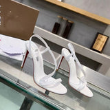 Louboutin-style red bottom shoes ballet shoes dance shoes european station cl french one-word celebrity elegant rhinestone sexy red bottom export high heels
