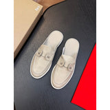 Louboutin-style red bottom shoes: original standard original box top version cl handmade genuine leather shoes mencasual shoes slip-on beanie shoes red bottom loafers