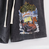Godspeed Shorts Summer GOD Racing Letter Pattern Casual Loose Shorts