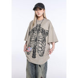 Unisex T-Shirts Saint Michael Bone Pattern Casual T-Shirts