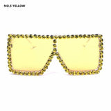 Trendy punk glasses square frame