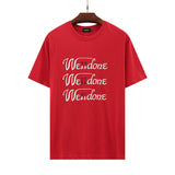 We11 Done T Shirts Letter Print Loose Large Size Men and Women Same Style
