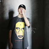 Marilyn Manson T Shirt Different Color Pupil Short Sleeve Vintage Distressed Loose Oversize