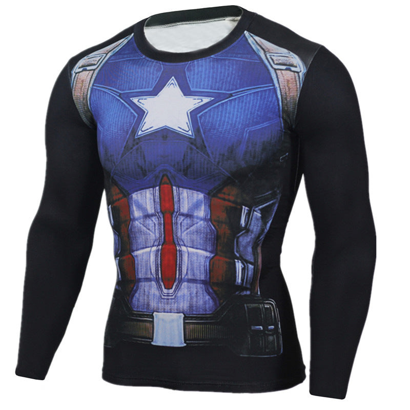 Marvel T Shirt Summer Long-Sleeve Quick Drying Clothes Tights