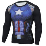 Marvel T Shirt Summer Long-Sleeve Quick Drying Clothes Tights