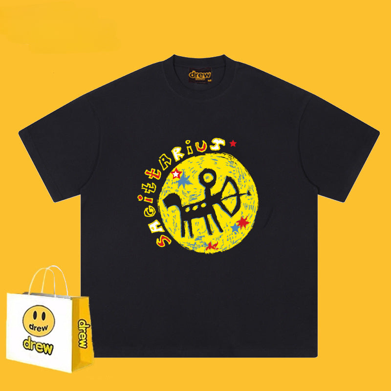 Drew T Shirts Drew Short Sleeve Smiley Face Spring and Summer