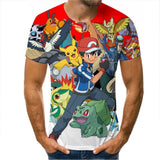 Men and Women Pokemon Pikachu T Shirt 3D Digital Printing Men's Summer T-shirt