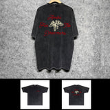 Amiri washed t-shirt mottled pegasus short sleeves
