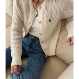 Ralph Lauren Knitted sweaters RL Ralph Lauren Pony Sweater Cardigan Casual Knitted Sweater Loose