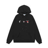 OFF WHITE Hoodie Trendy Street Style Personalized Cotton