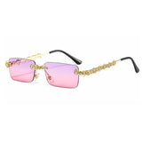 Trendy punk glasses square sunshade uv protection