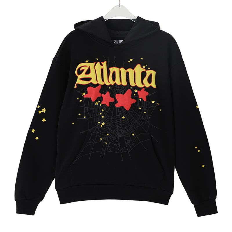 Sp5der Hoodie Cobweb Puff Print Pure Cotton