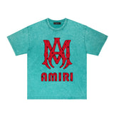 Amiri Washed Distressed T Shirt Printed Trendy Pure Cotton