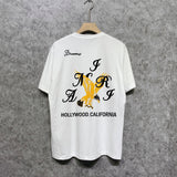 Amiri t shirts hollywood eagle printing short sleeve