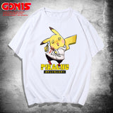 Men and Women Pokemon Pikachu T Shirt Pikachu Joint Name Short Sleeve T-shirt