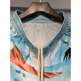 Amiri Shirt And Shorts 2 Piece Set Fashion Print Couple High Street