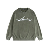 Amiri Distressed Sweatshirt Printed Trendy Pure Cotton