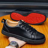 Louboutin-style red bottom shoes mencl red bottom casual shoes casual social boy sneakers fashiontrendy leather shoes white shoeswork clothing business shoes