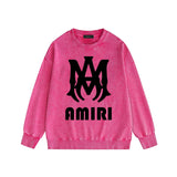 Amiri Distressed Sweatshirt Printed Trendy Pure Cotton