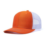 Trendy flat brimmed hat summer mesh breathable