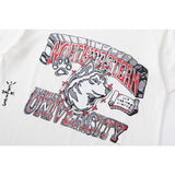 Travis Scott T Shirts x Mitchell x Ness Northeastern Huskies Hand-Deawn Short Sleeve