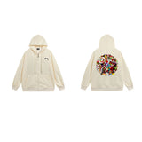 Stussy Hoodie Zip-Up Cardigan Fleece Hooded Sweater