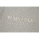 Fog Essentials T Shirts Spring/Summer FOG Season 9 Double Line Plastic Letter V-Neck Short Sleeves