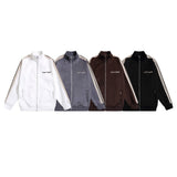Palm Angels Sweatshirts Suit Striped Color Matching Sports Suit Loose Casual Suit