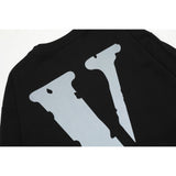 Vlone Sweatshirts Autumn/Winter Silver Big V Letter Crew Neck