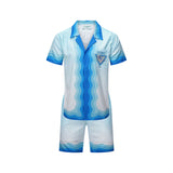 Casablanca Shirts And Shorts 2 Pieces Set Summer Loose