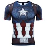 Marvel T Shirt Printed Scale Combat Clothes Marvel T-shirt Men's Short Sleeve Sports