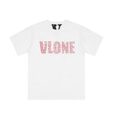 Vlone T Shirts Skull Large V Printed Short Sleeve T-shirt Men and Women Couple High Street Loose Half Sleeve