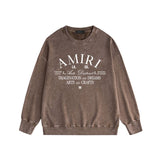 Amiri Distressed Sweatshirt Printed Trendy Pure Cotton