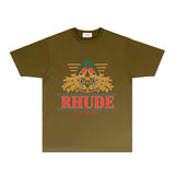 Rhude T Shirts Printed Trendy Pure Cotton