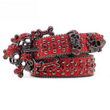 Hip-hop punk rhinestone belt y2k skull accessories