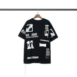 We11 Done T Shirts L Men's and Women's Same Letter Printing Loose Cotton