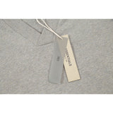 Fog Essentials T Shirts Spring/Summer FOG Season 9 Double Line Plastic Letter V-Neck Short Sleeves