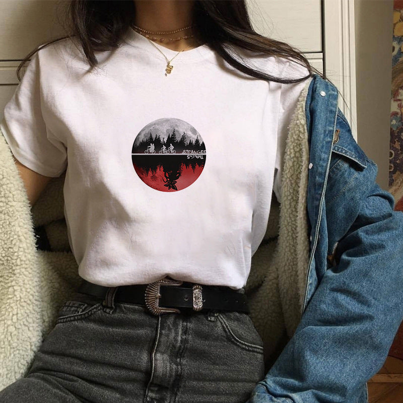 Stranger Things T Shirt Stranger Things Stranger Things Printed Polyester round Neck Pullover T-shirt