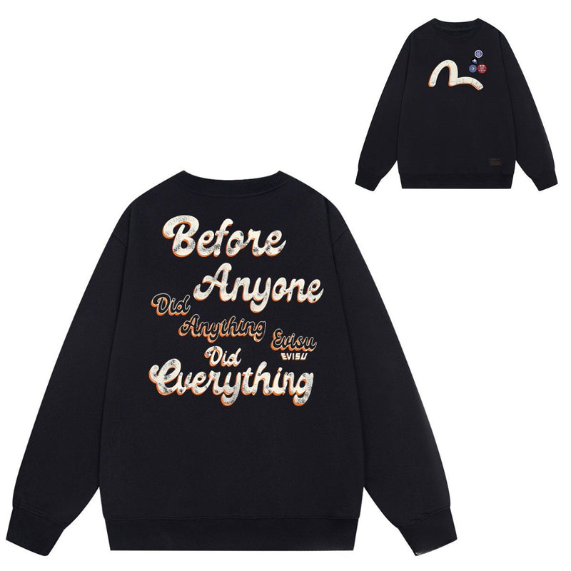 Evisu Sweatshirts Casual Loose Unisex Sweatshirts