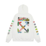 OFF WHITE Hoodie Trendy Street Style Personalized Cotton