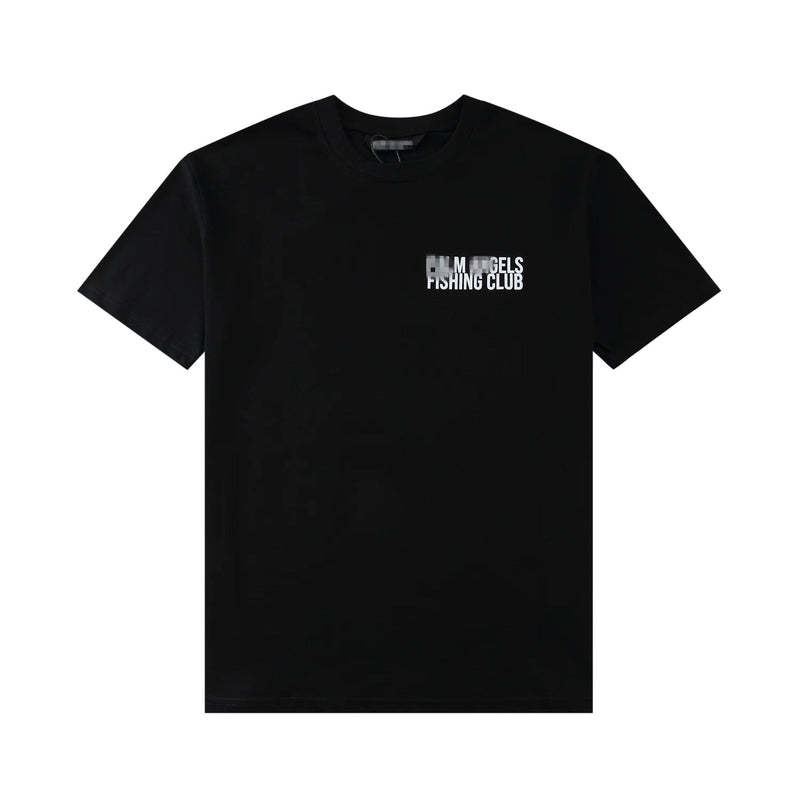 Palm Angels T Shirts Angel Cartoon Letter Print Short Sleeve T-shirt Men's Loose Half Sleeve