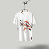 Travis Scott T Shirts x Mitchell x Ness Texas Longhorns Hand-Drawn collaboration short-sleeve