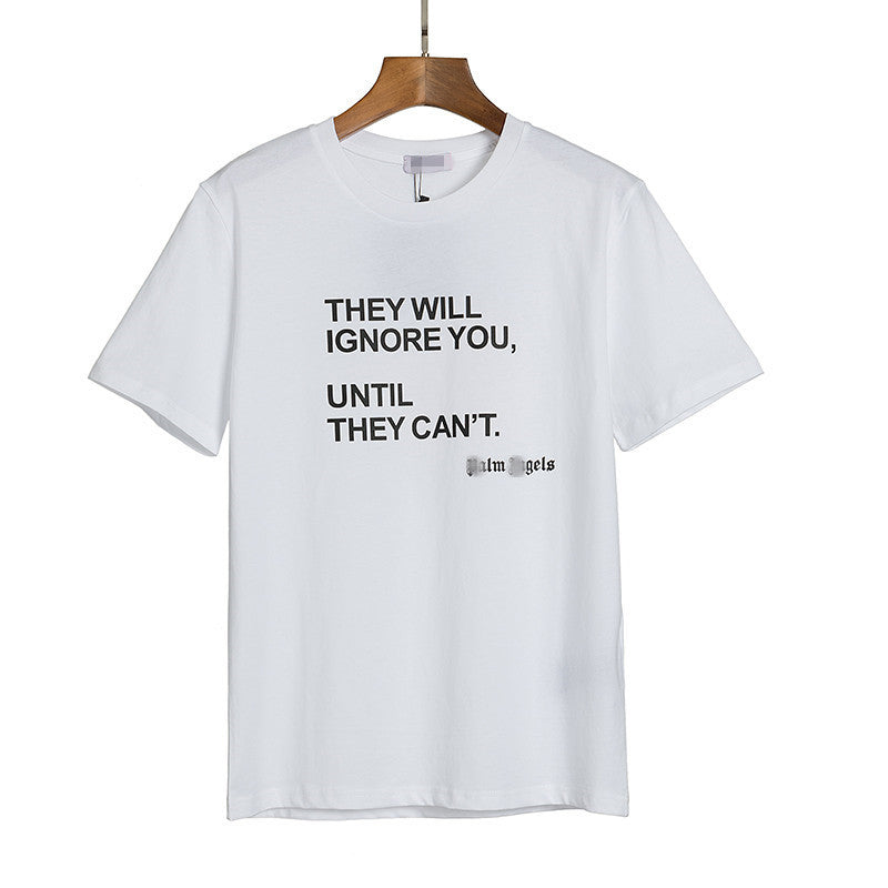 Palm Angels T Shirts Printed T-shirt Loose Men's Short Sleeve
